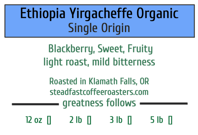 Organic Ethiopia Yirgacheffe Natural